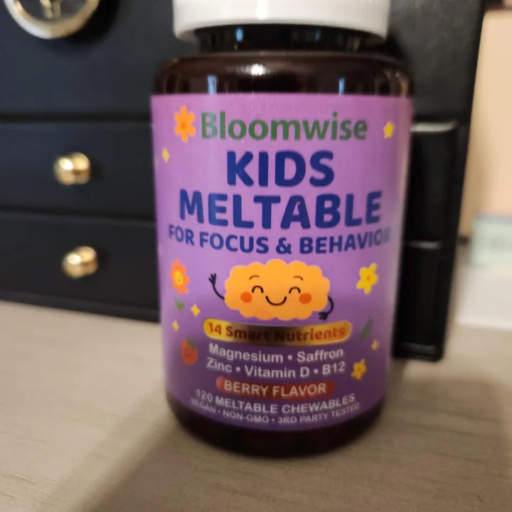 A jar of Bloomwise on a dresser